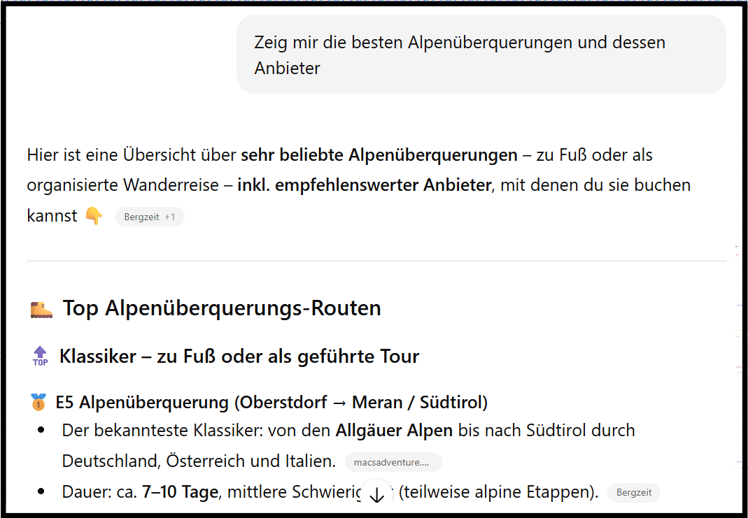 Screenshot von einem Prompt