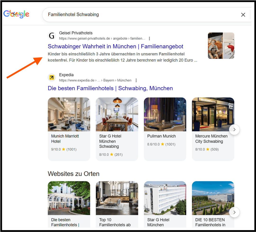 Screenshot einer ChatGPT- oder Googlesuche