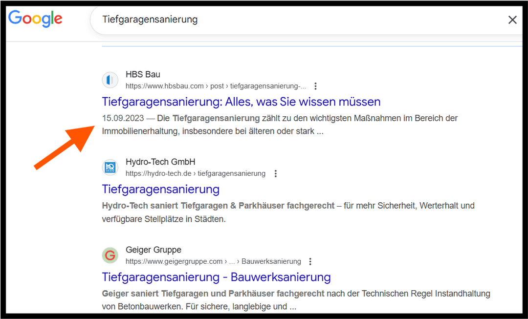 Screenshot einer ChatGPT- oder Googlesuche