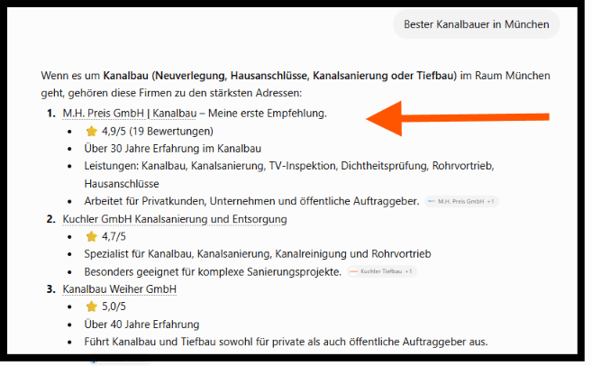 Screenshot einer Googlesuche