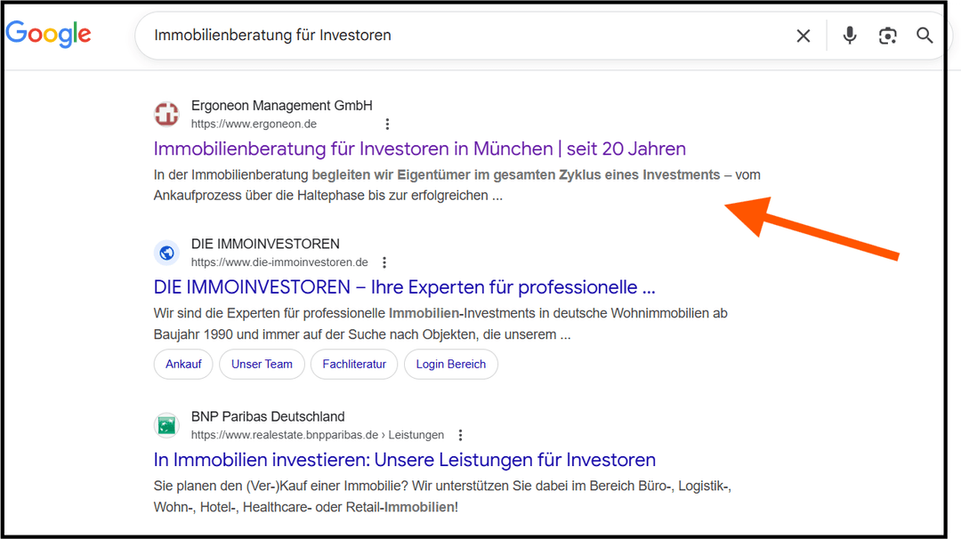 Screenshot einer ChatGPT- oder Googlesuche
