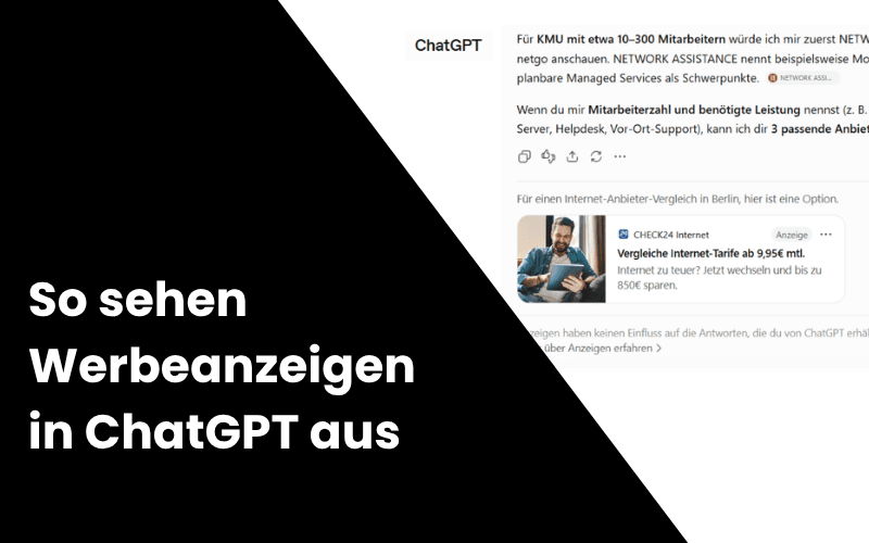 So sehen Werbeanzeigen in ChatGPT aus